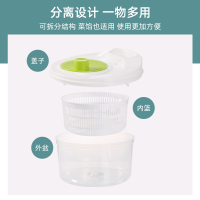 家用蔬菜沙拉甩干 机手动脱水 器洗菜神器厨房商用沥水甩水 篮