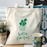 女购物帆布包单肩手提学生韩版印字logo大容量日系|heocactus仙人掌 其他
