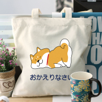 女购物帆布包单肩手提学生韩版印字logo大容量日系|秋田犬 其他