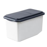 装米桶家用防虫防潮密封米缸20斤储米箱大米收纳盒10kg面粉收纳箱|翻盖款大号灰