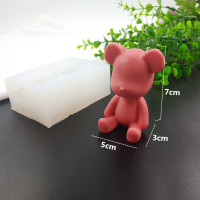 diy巧克力蛋糕硅胶模具暴力熊烘焙装饰香熏石膏滴胶模具|编号:1471号模具