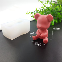 diy巧克力蛋糕硅胶模具暴力熊烘焙装饰香熏石膏滴胶模具|编号:1472号模具