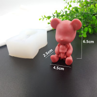 diy巧克力蛋糕硅胶模具暴力熊烘焙装饰香熏石膏滴胶模具|编号:1473号模具