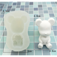 diy巧克力蛋糕硅胶模具暴力熊烘焙装饰香熏石膏滴胶模具|模具