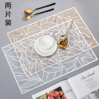 古典托盘垫防滑隔热金色西镂空加厚长方装饰垫酒店餐具垫