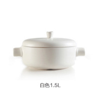 日式蒸笼砂锅炖汤炖锅蒸锅2层陶瓷锅家用燃气煲汤煤气灶用小蒸锅|米白色1.5L砂锅(五色可选)拍下备注颜色
