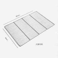 不锈钢面包烘焙晾网凉架饼干蛋糕冷却架冷却网60x40商用烘焙工具|不锈钢特粗横线无脚款3.0斤60*40