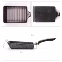 韩国烧煎锅麦饭石早餐不粘平底锅即食厚蛋烧鸡蛋卷