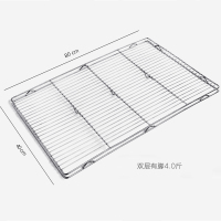 不锈钢面包烘焙晾网凉架饼干蛋糕冷却架冷却网60x40商用烘焙工具|不锈钢双层带脚80*40承受力好