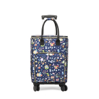 家用轻便拉杆小拉车购物袋可拆卸折叠万向轮铝箔保温拉杆包|大号海底里布款升级版飞机轮