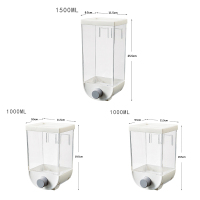 壁挂式五谷杂粮收纳盒按压式厨房储物罐食品密封罐豆子收纳罐挂墙|大号1个+小号2个