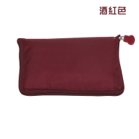 可折叠市购物袋 防水布袋环保袋logo 便携手提袋买菜包袋子|酒红色 纵向大号