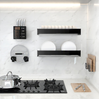 免打孔调料用品锅盖架壁挂式放菜板刀架调味品收纳大全