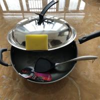 3d锅不粘锅家用炒菜锅少油烟圆底炒锅铝合金锅燃气灶用|36cm3D单柄+硅胶铲+组合盖+赠品