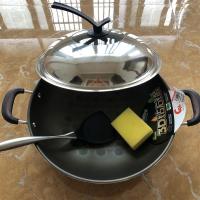 3d锅不粘锅家用炒菜锅少油烟圆底炒锅铝合金锅燃气灶用|42cm3D双耳+硅胶铲+组合盖+赠品