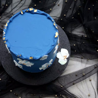 浩晟大理石裱花台蛋糕转盘喷砂转台家用烘焙工具拍摄展示台12寸10|黑亮面直径35cm14寸纹理随机