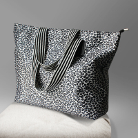 欧美式购物袋单肩包大号手提袋大容量环保手拎袋便携新款|豹纹 横向大号