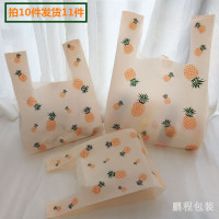 网红水果系列之菠萝塑料打包袋烘焙蛋糕外卖包装袋服装饰品购物袋|(黄凤梨)44 横向大号