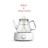 电陶炉茶炉煮茶小型家用静音迷你泡茶壶 非电磁炉|白电陶炉+玻璃壶蒸茶壶