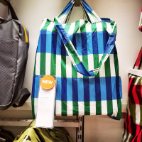 手提袋克纳拉购物袋背心袋环保袋收纳折叠轻便携买菜袋子|辛恩格蓝色+绿色004.413.53 其他