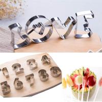 不锈钢蔬菜水果造型器压花器lo情人节饼干蛋糕模具水果拼盘工具|lo模具+数字+30根签