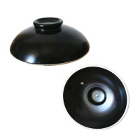 陶瓷砂锅盖子黑色炖锅汤煲盖白色沙锅盖中药壶石锅盖|黑色直径26CM黑色