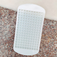 150连迷你心形硅胶小冰格硅胶模160格正方形硅胶冰格冰块模具1cm|白色迷你方形+滴管