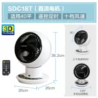 丝家用静音台式遥控对流空气循环扇落地空调电风扇|PCF-SDC18T(上下左右自动摇头)大熊猫