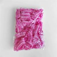 浴帽防水加大加厚帽成人女彩色浴帽染发帽焗油浴帽洗澡一次性|红色 200个装加厚]