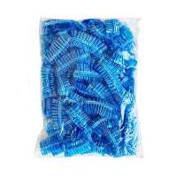 浴帽防水加大加厚帽成人女彩色浴帽染发帽焗油浴帽洗澡一次性|蓝色 200个装加厚]