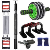 男女锻炼家用能健身器材套装拉力器臂力器胸肌腹肌组合臂力棒|升级豪华六件套 60公斤