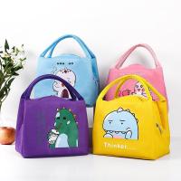 学生手提可爱饭盒袋保冷保温包手提便当包防水铝箔卡通小恐龙