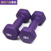 1/2/小哑铃健身器材杠铃一对瘦臂家用0.5/10kg公斤5/8/3|[磨砂款]紫 总重2公斤(1KG两只)/瘦臂