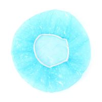 100只一次性塑料浴帽加大加厚防尘头套防水酒店宾馆沐浴染发焗油|蓝色圆点50只