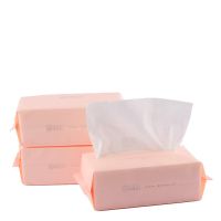 性抽取式洗脸棉柔巾加厚纯棉擦脸卸妆非湿巾母婴化妆棉|60抽珍珠纹粉色20*20cm加厚 5包