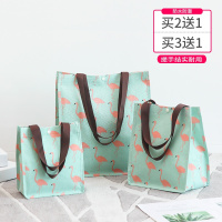 大容量拎袋外出折叠买菜袋便携帆布袋手提袋子时尚手