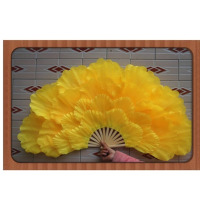 道具舞台牡丹花扇大演出扇子团体操活动花瓣舞蹈扇开场舞蹈|浅黄色黄色36公分直径92右
