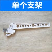 不锈钢免打孔室内外晒被子神器挂衣服架子阳台防盗网|圆形 2支架+不锈钢杆208cm长2根