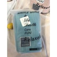 吸水包头干发帽速干华夫格长发干发毛巾浴美国waffle科技纤维|Waffle蓝色浴巾(70*140cm)