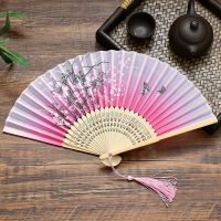 古装汉服扇中扇子日式夏季网红女迷你小扇子舞蹈扇子古风折扇|上阳春红 [不带扇套]