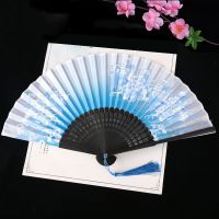 古装汉服扇中扇子日式夏季网红女迷你小扇子舞蹈扇子古风折扇|清新迎寒 [不带扇套]