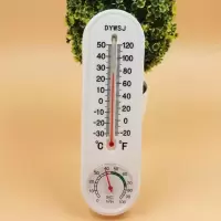 温度计温度计家用室内温度计婴儿房温湿度表鸡舍大棚蔬菜大棚|白色长条款 [发2件]