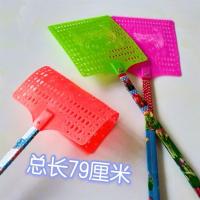 打苍蝇灭蚊子加厚加长手动大号熟料大方头苍蝇拍竹制柄耐用苍蝇拍|特大号苍蝇拍保质量 45个