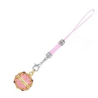 女宫铃吊坠新品驱蚊神器驱蚊手环驱蚊珠时尚驱蚊挂件必备简易|保色金粉宫铃配9颗驱蚊香珠 白玉兰花浓香