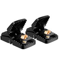 老鼠夹子自动捕鼠器家用老鼠夹灭鼠神器粘鼠板老鼠笼药老鼠贴强力|2个装老鼠夹*-*2包饵料/*