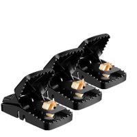 老鼠夹子自动捕鼠器家用老鼠夹灭鼠神器粘鼠板老鼠笼药老鼠贴强力|3个装老鼠夹*-*3包饵料/*