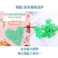 三合一洗衣超浓缩持久留香珠去污除菌洗衣服神器|草绿清香洗衣+草本果香留香珠 单品[洗衣500克]颗袋装
