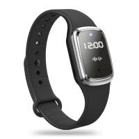 同款防蚊虫随身户外超声波驱蚊手环大人儿童神器宝宝便携情侣|新款二代驱蚊手环贵族黑【时间功能】