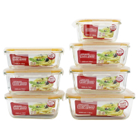 耐热玻璃饭盒保鲜盒玻璃碗大容量微波炉烤箱便当盒