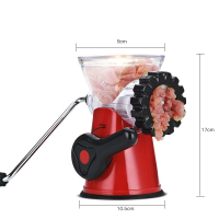 绞肉机手动家用灌香肠机手摇搅碎肉绞馅机灌肠机腊肠机辣椒搅拌机|2988红色[小号绞肉灌香肠机]